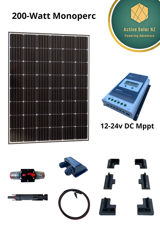 200-watt Solar Kit, Mono Panel, Mppt Controller, ABS Mounts